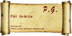 Pál Grácia névjegykártya